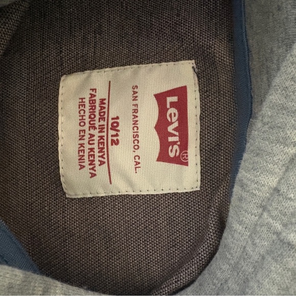 Levi's Kids Navy and Gray Plaid Hooded Shirt - Picture 7 of 9